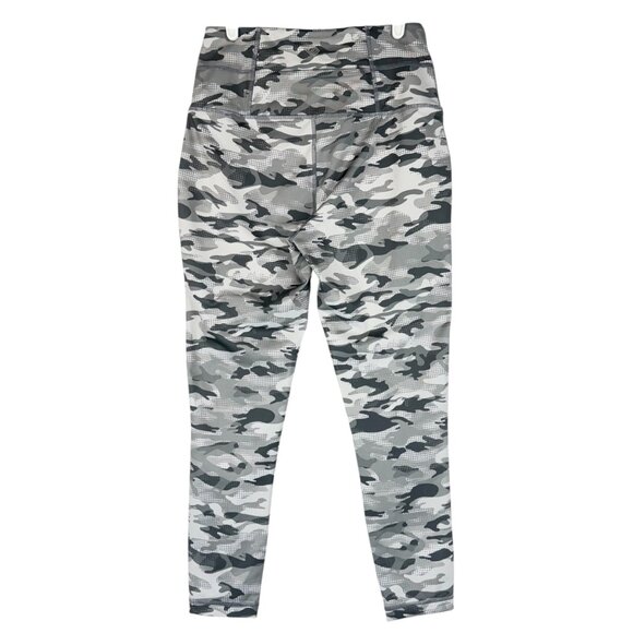 Zelos Womens Athletic High Waist Zip Pocket Stretch Grey Camo Legging Sz M NWOT - Picture 2 of 10